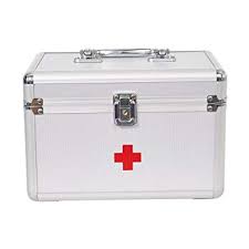 First Aid Box China Silver color